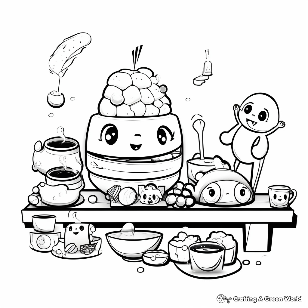 Interactive Sushi Coloring Pages for Artists 4