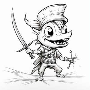 Interactive Swashbuckling Swordfish Coloring Pages 4