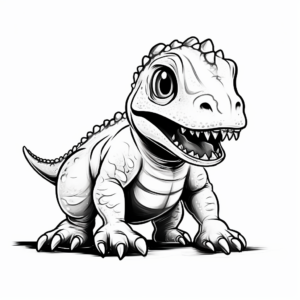 Interactive Three-Dimensional Baby T-Rex Coloring Pages 4