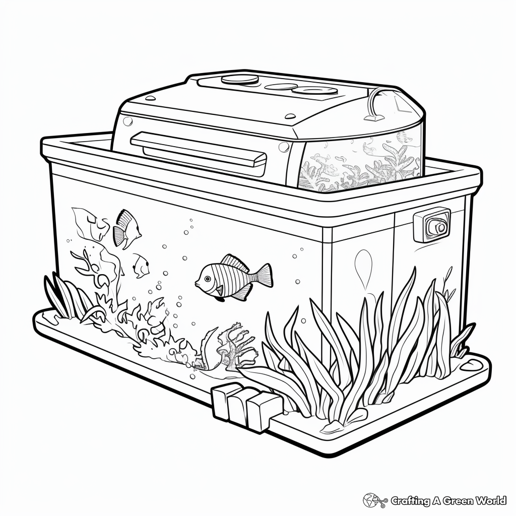 Interactive Touch Tank Aquarium Coloring Pages 1