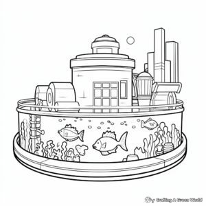 Interactive Touch Tank Aquarium Coloring Pages 4