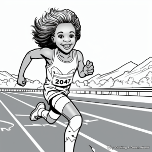 Interactive Track and Field Coloring Pages 1