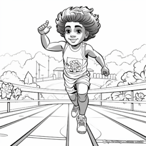 Interactive Track and Field Coloring Pages 2