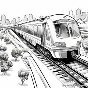 Interactive Train Track Coloring Pages 1