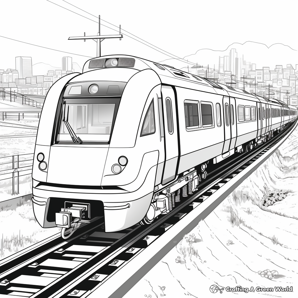 Interactive Train Track Coloring Pages 2