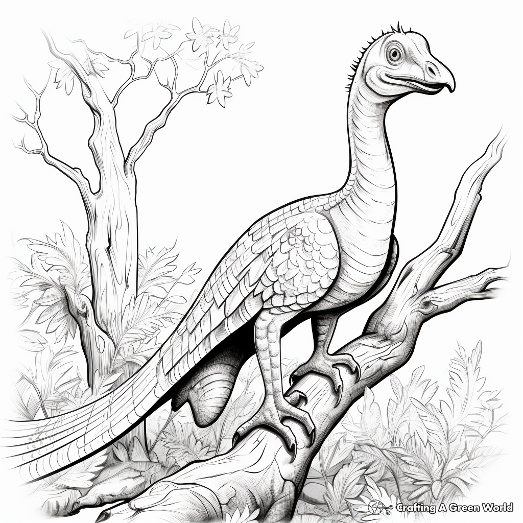Interactive Troodon Dinosaur Puzzle Coloring Pages 1