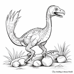 Interactive Troodon Dinosaur Puzzle Coloring Pages 4