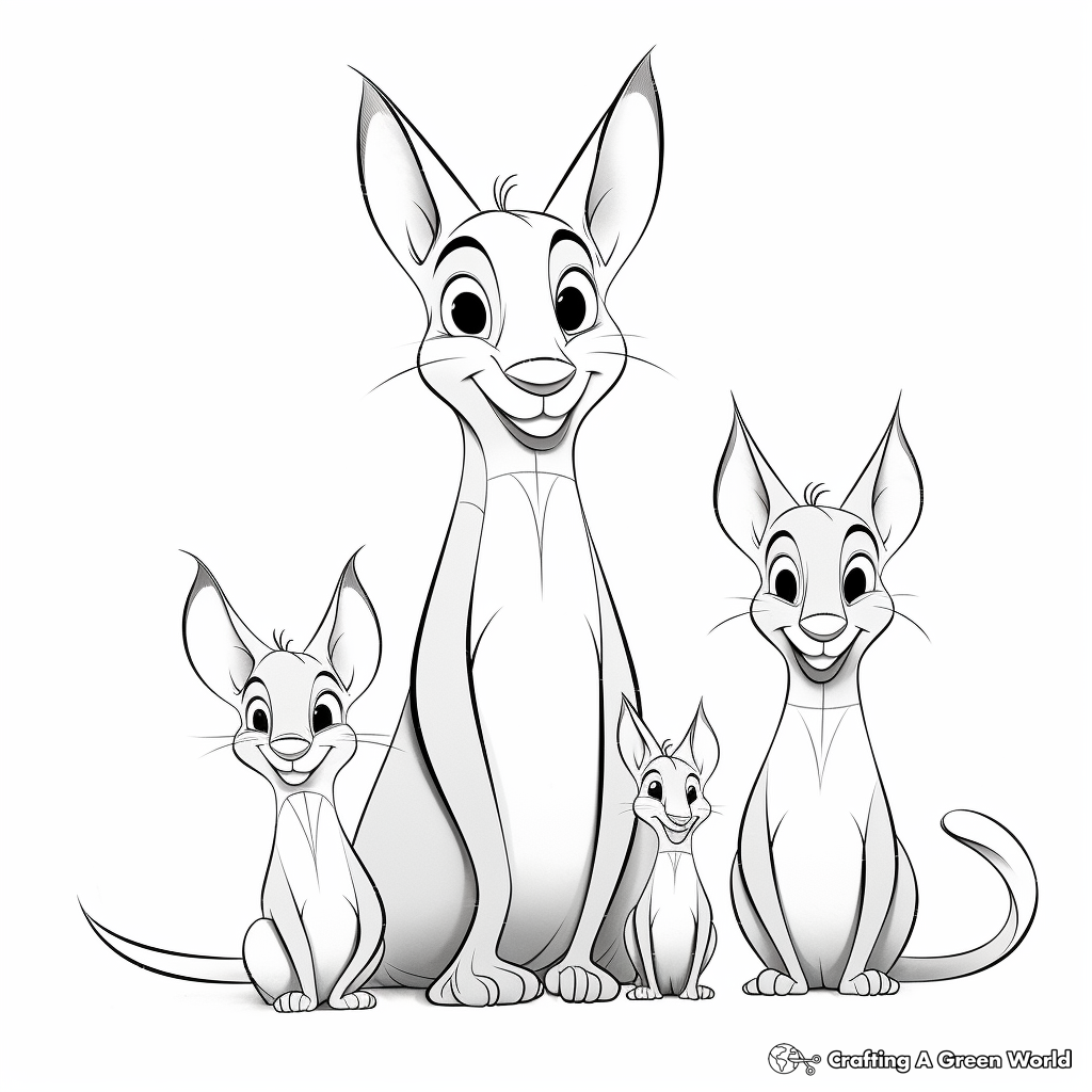 Interactive Wallaby Family Coloring Pages 3