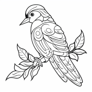 Interactive Woodpecker Coloring Pages 3