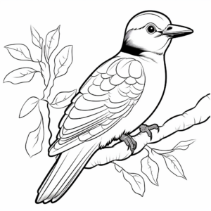 Interactive Woodpecker Coloring Pages 4