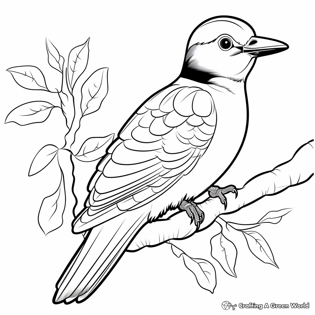 Interactive Woodpecker Coloring Pages 4