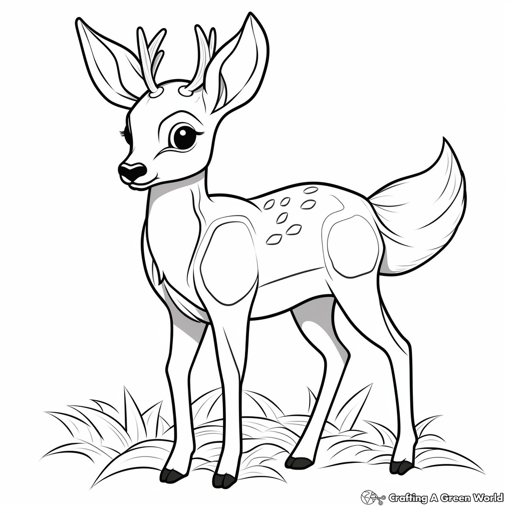 Interesting Deerling In The Forest Coloring Pages 2