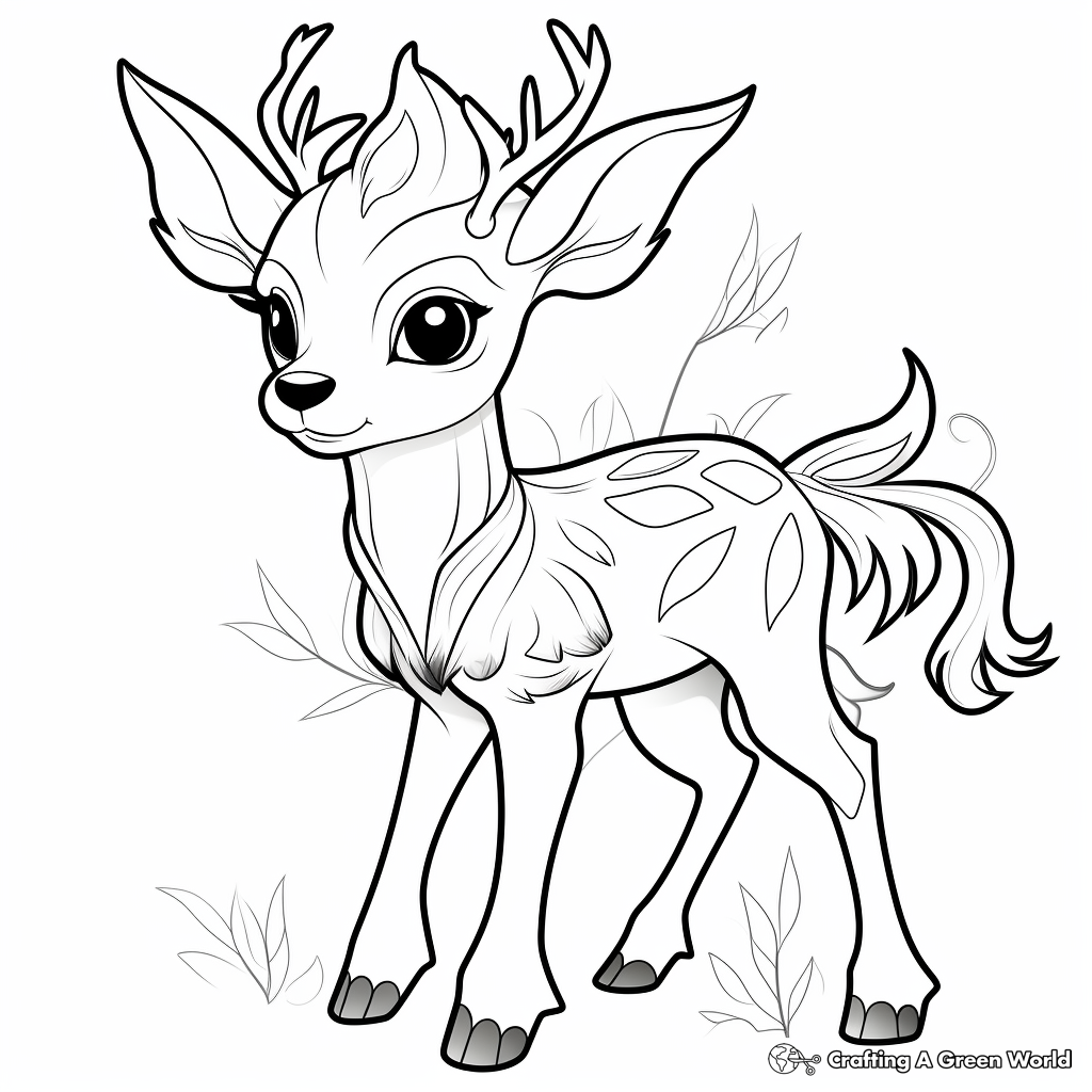 Interesting Deerling In The Forest Coloring Pages 4