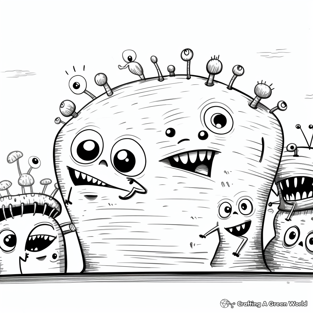 Interesting Germs in Environment Coloring Pages 2