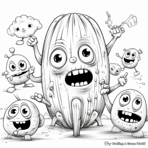 Interesting Germs in Environment Coloring Pages 3