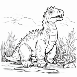 Interesting Iguanodon Herbivore Coloring Pages 4