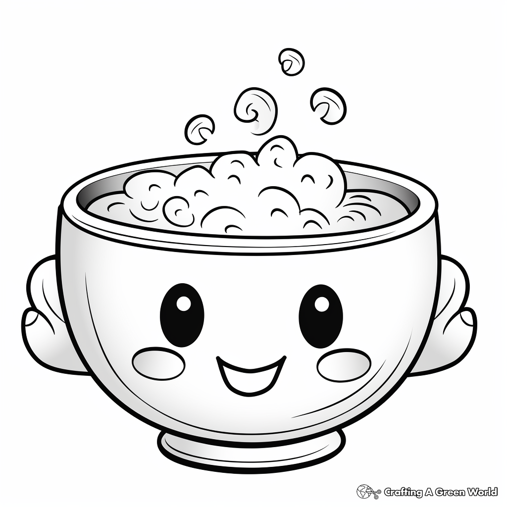 Interesting Soup Bowl Coloring Pages 2