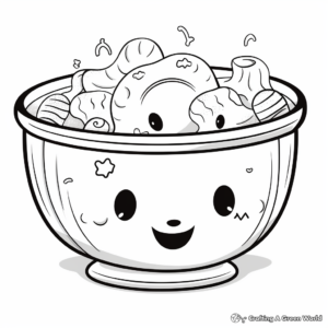 Interesting Soup Bowl Coloring Pages 3