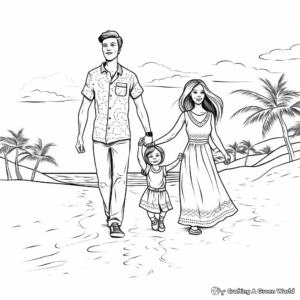 Intimate Beach Wedding Coloring Pages 1