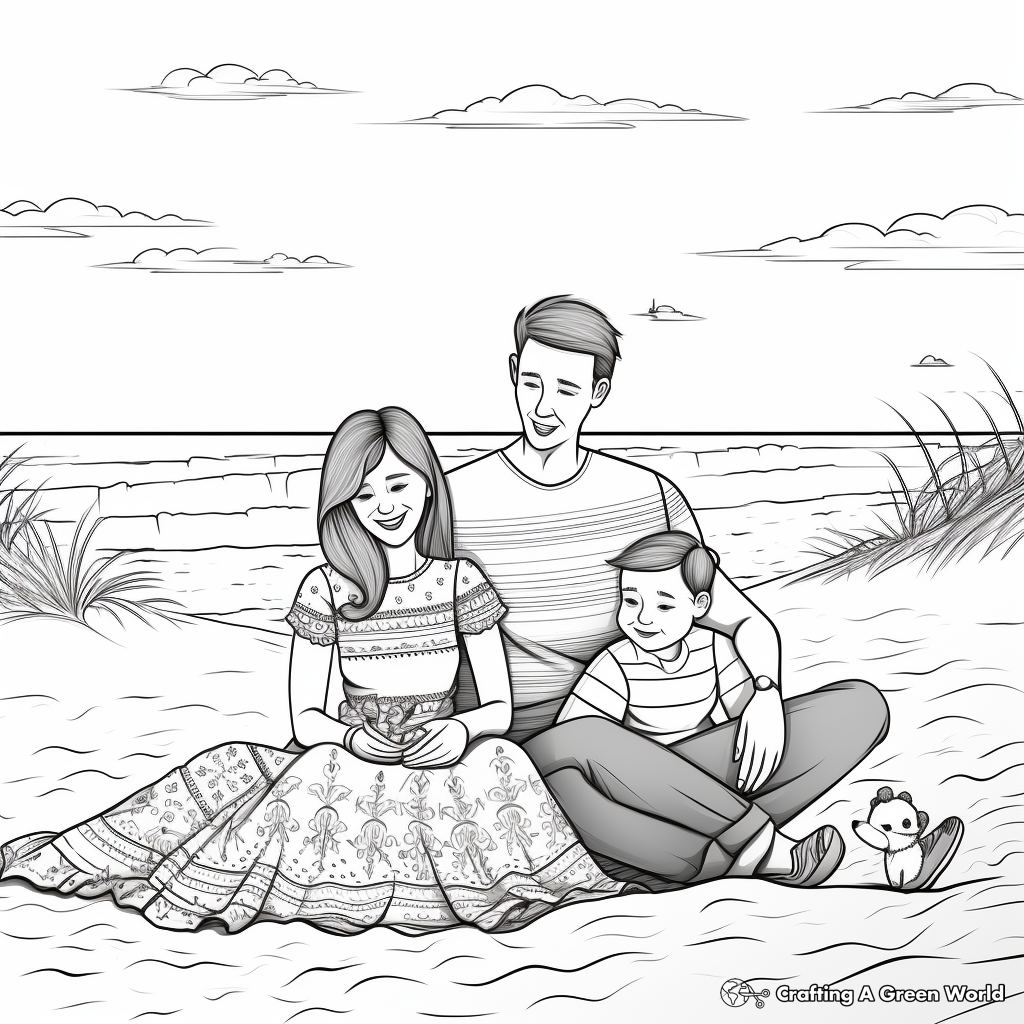 Intimate Beach Wedding Coloring Pages 4