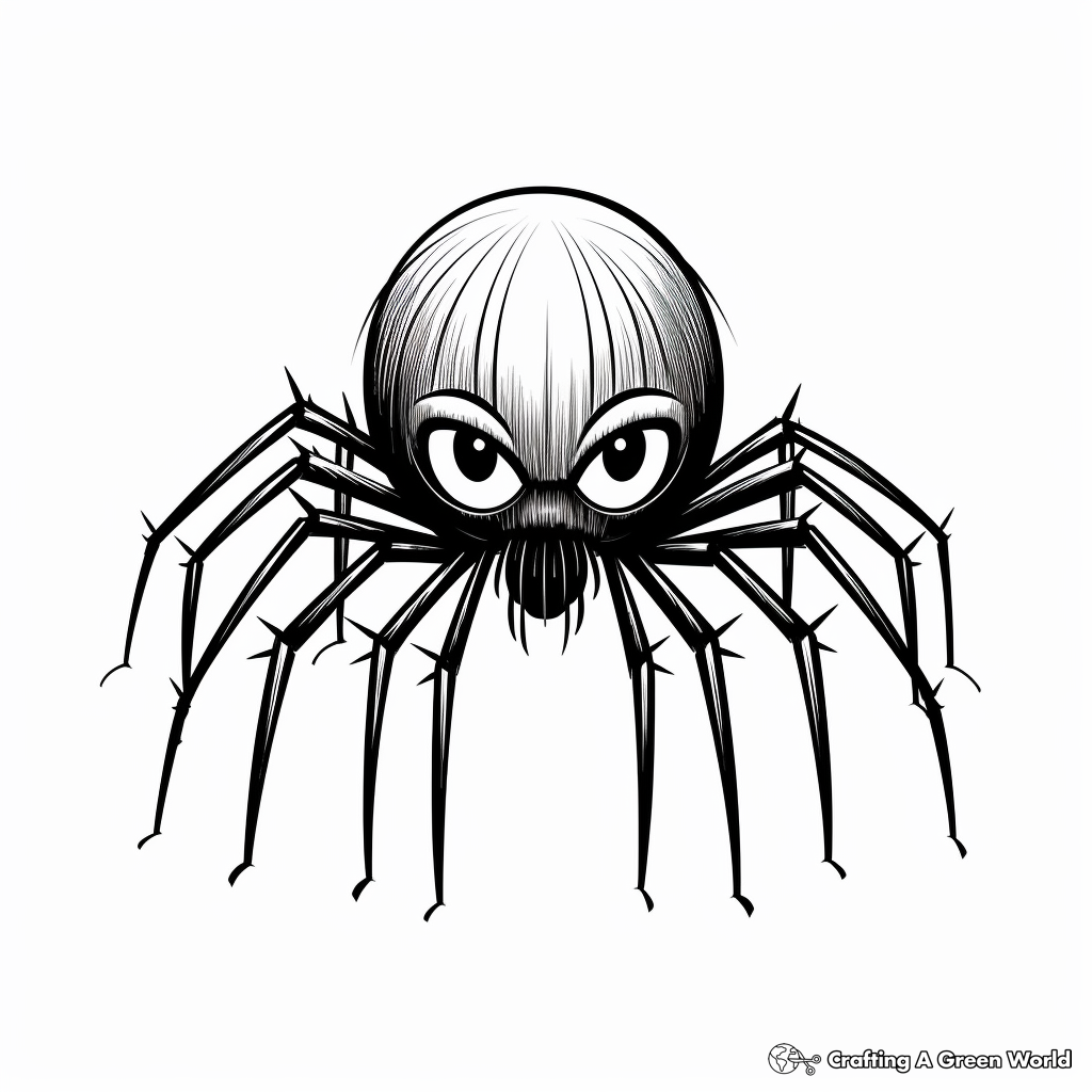 Intimidating Adult Black Widow Spider Coloring Sheets 1