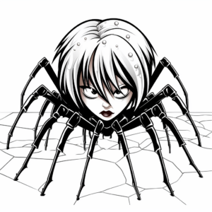 Intimidating Adult Black Widow Spider Coloring Sheets 4