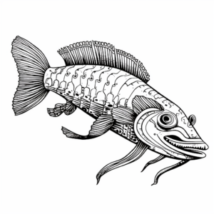 Intricate Abyssal Catfish Coloring Pages 4