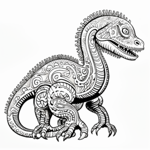 Intricate Adult Amargasaurus Coloring Pages 1