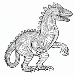 Intricate Adult Amargasaurus Coloring Pages 2