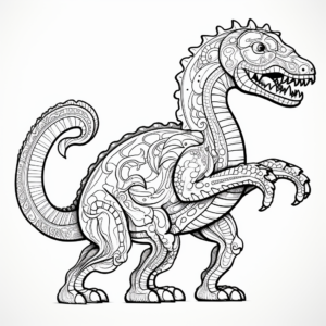 Intricate Adult Amargasaurus Coloring Pages 3