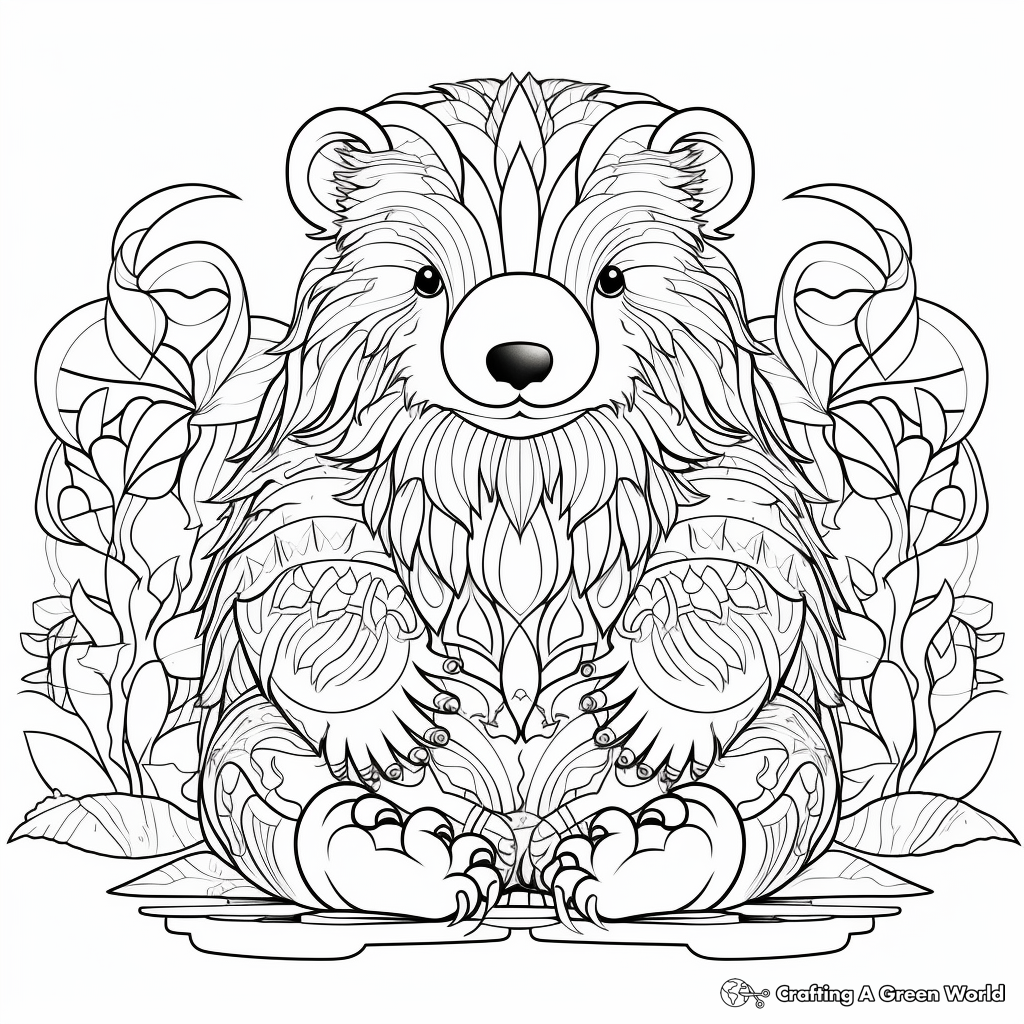 Intricate Adult Beaver Coloring Pages 2