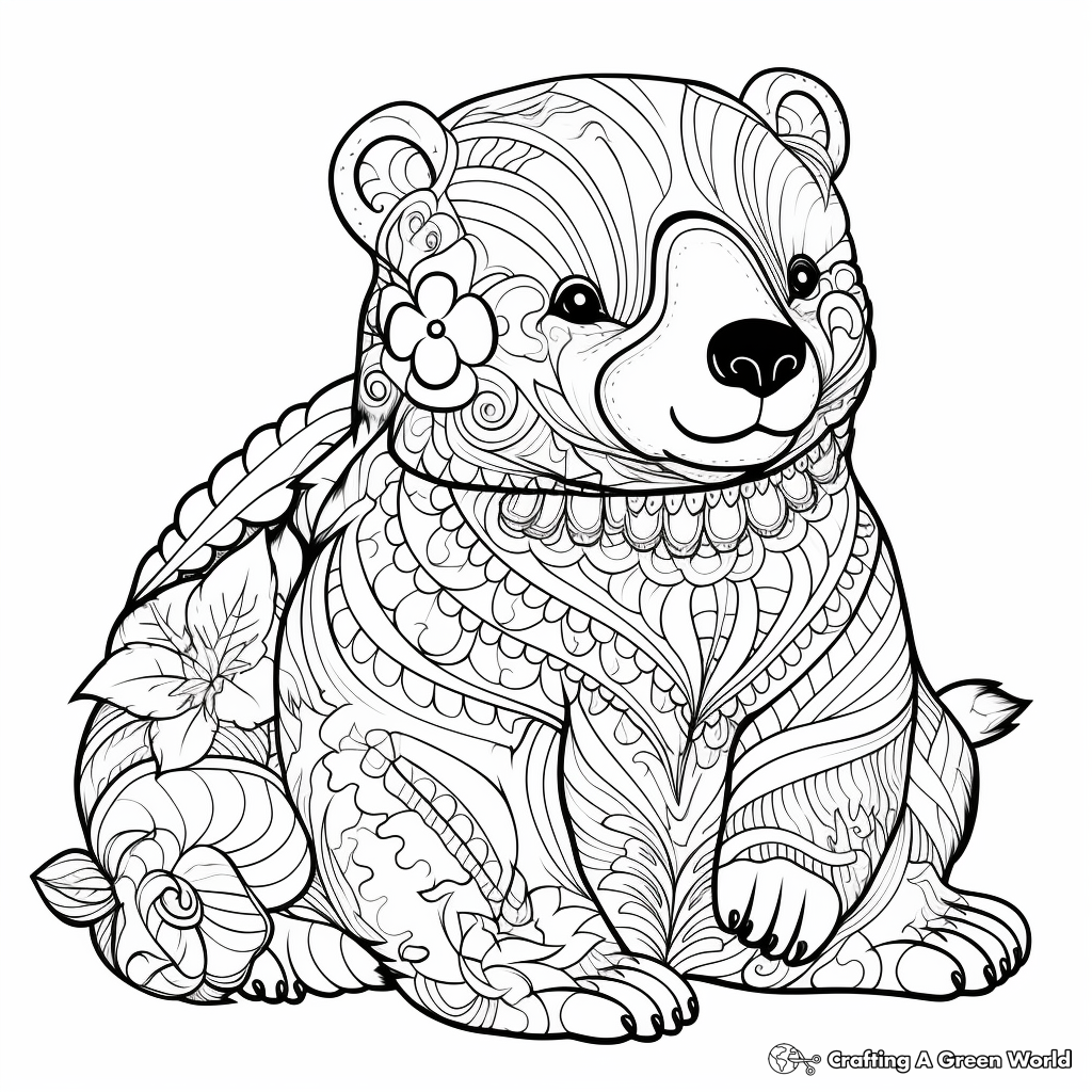 Intricate Adult Beaver Coloring Pages 3