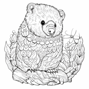 Intricate Adult Beaver Coloring Pages 4