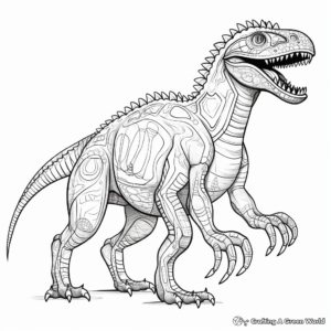 Intricate Allosaurus Coloring Pages for Creative Minds 2
