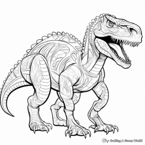 Intricate Allosaurus Coloring Pages for Creative Minds 4