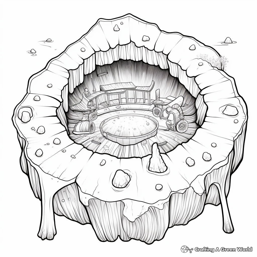 Intricate Amethyst Geode Coloring Pages 1