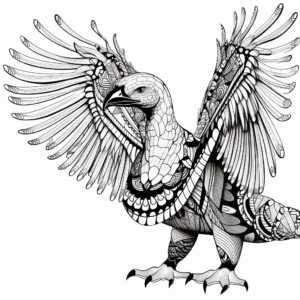 Intricate Andean Condor Vulture Coloring Pages 2