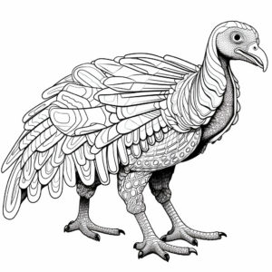 Intricate Andean Condor Vulture Coloring Pages 3