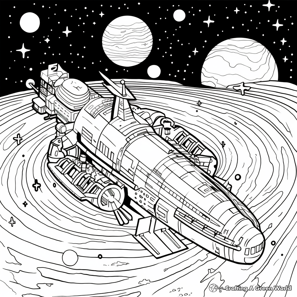 Intricate Andromeda Galaxy Coloring Pages 4