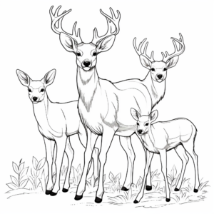 Intricate Antlered Buck Coloring Pages 2