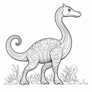 Intricate Apatosaurus Coloring Pages for Adults 2