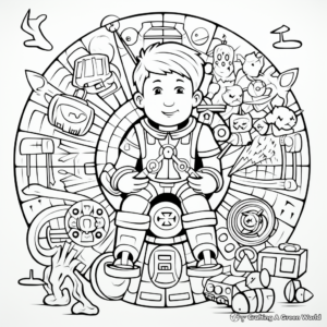 Intricate April Fools Trick Coloring Pages for Adults 3