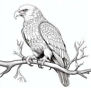 Intricate Bald Eagle Coloring Pages 1