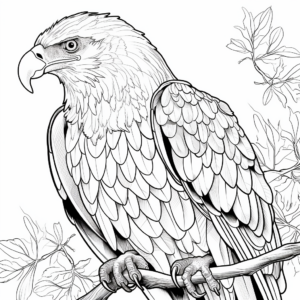 Intricate Bald Eagle Coloring Pages 4