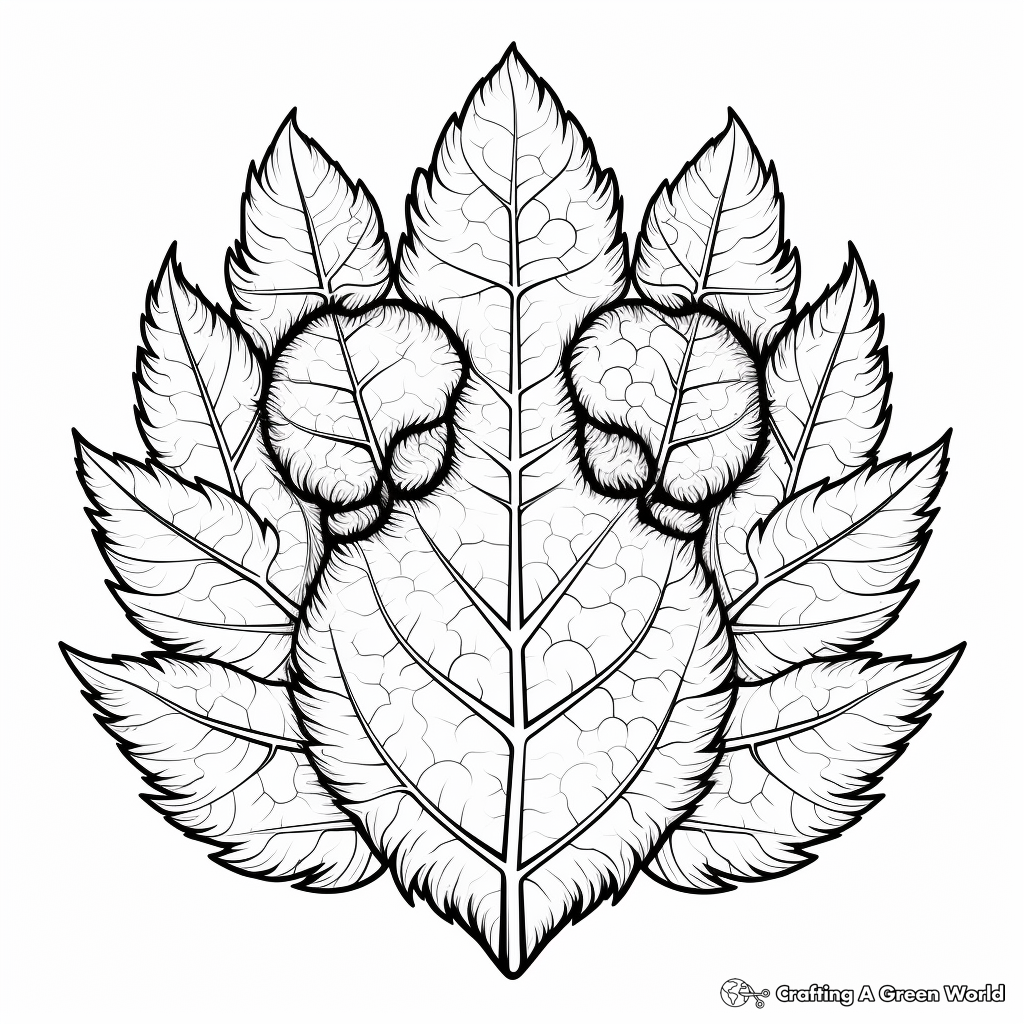 Intricate Bear Paw Print Coloring Pages 1