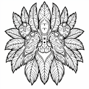 Intricate Bear Paw Print Coloring Pages 2