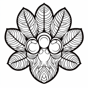 Intricate Bear Paw Print Coloring Pages 3