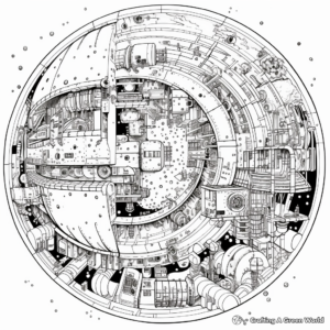 Intricate Black Hole Coloring Pages for Advanced Artists 1