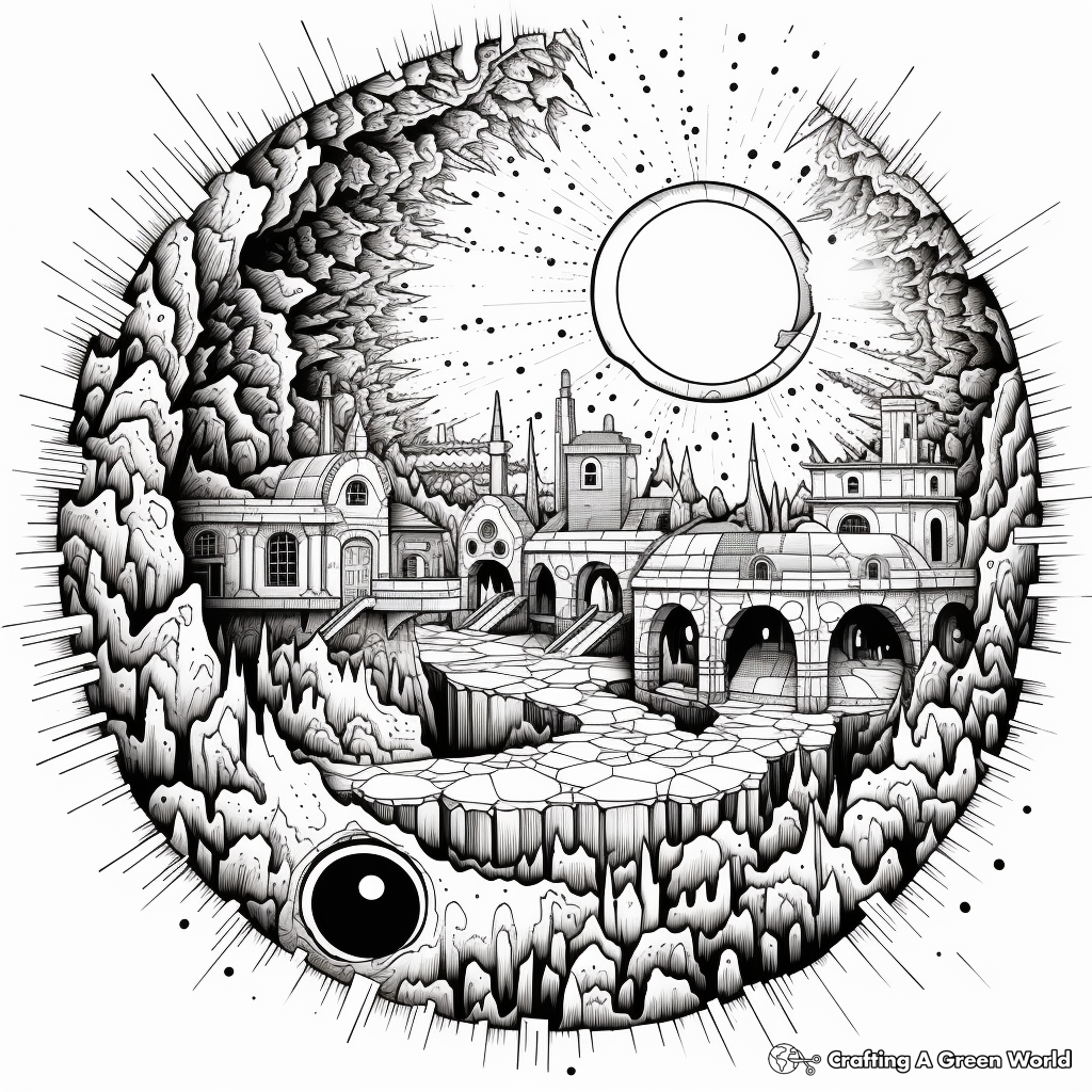 Intricate Black Hole Coloring Pages for Advanced Artists 2