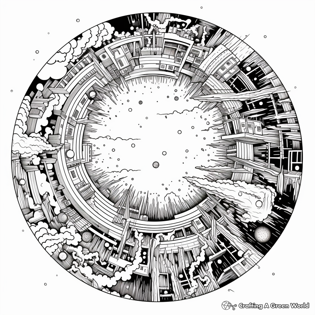 Intricate Black Hole Coloring Pages for Advanced Artists 4